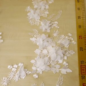 csipke, hófehér, 3d, menyasszonyi ruha